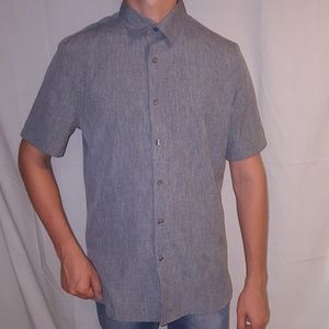 Medium Perry Ellis Casual Button Down Shirt Grey